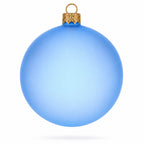 Set of 6 Translucent Light Blue Glass Ball Christmas Ornaments (029)