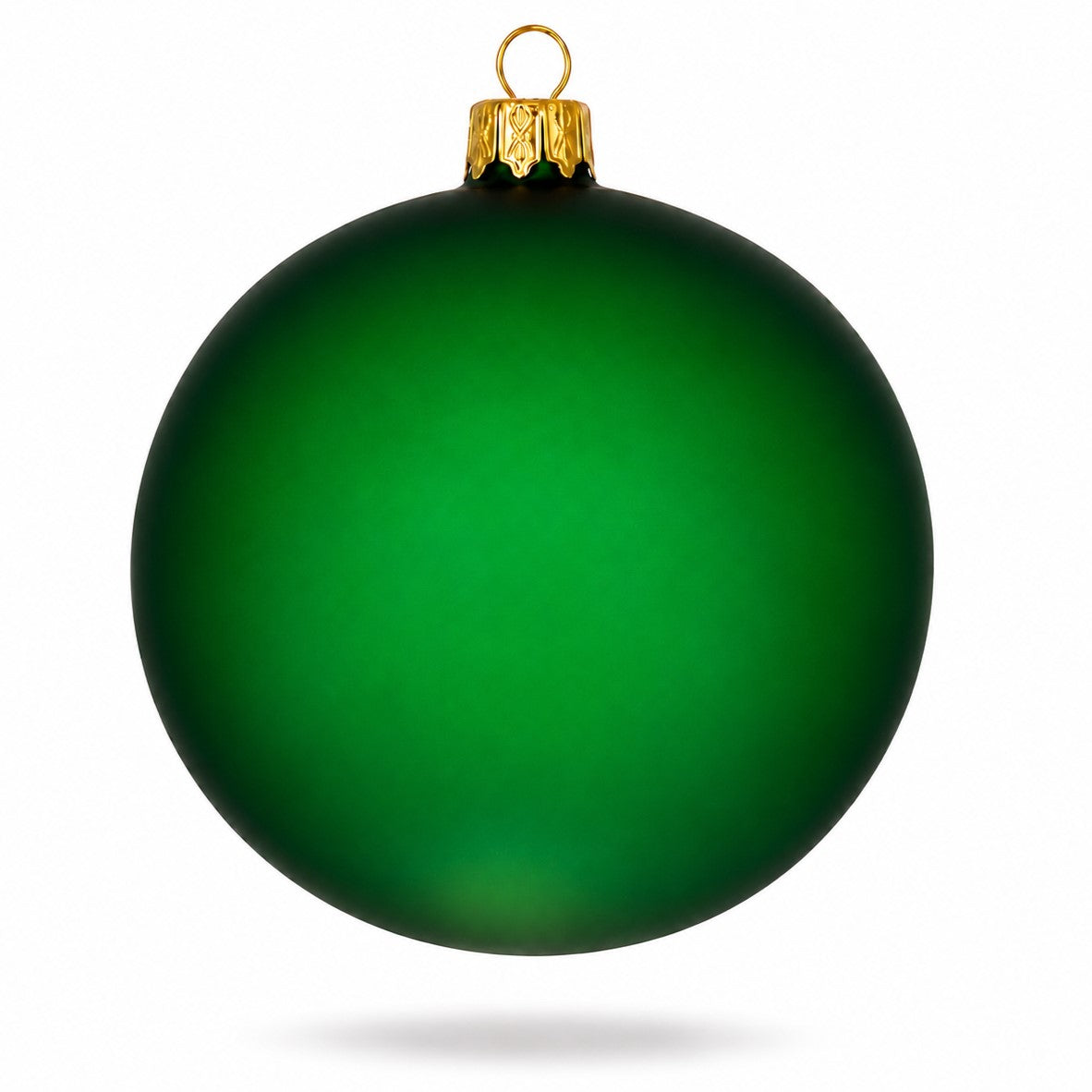 Set of 4 Translucent Green Glass Ball Christmas Ornaments 4 Inches (018)