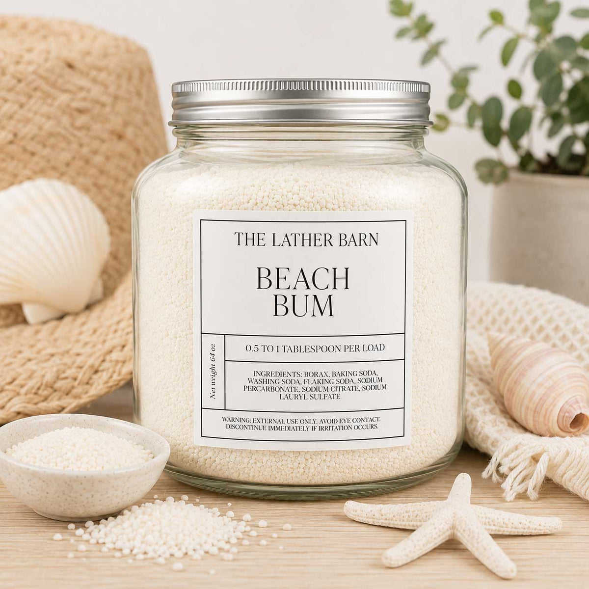 Natural Laundry Detergent | Beach Bum | 64 oz | The Lather Barn