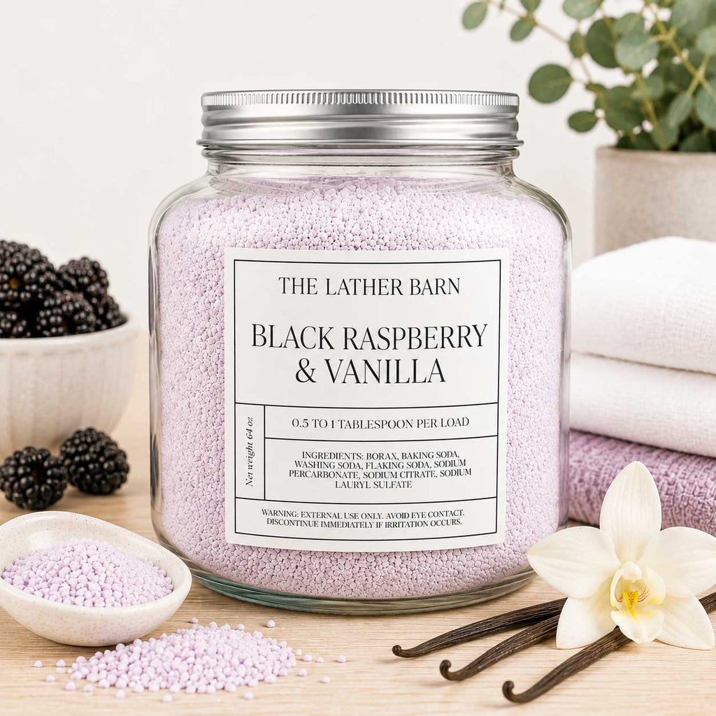 Natural Laundry Detergent | Black Raspberry & Vanilla | 64 oz | The Lather Barn