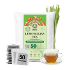 50 Lemongrass Tea Bags, Te De Limon, 100% Natural, Premium Lemon Grass Tea, Relaxing & Calming, Non-GMO, Caffeine-Free. by Akshit.