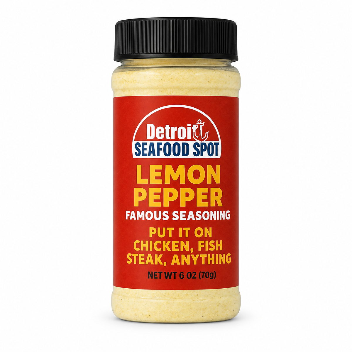 Detroit Seafood Spot Lemon Pepper Seasoning — 1, 3, 4 or 5 Bottles (16 oz / 1 lb Each)