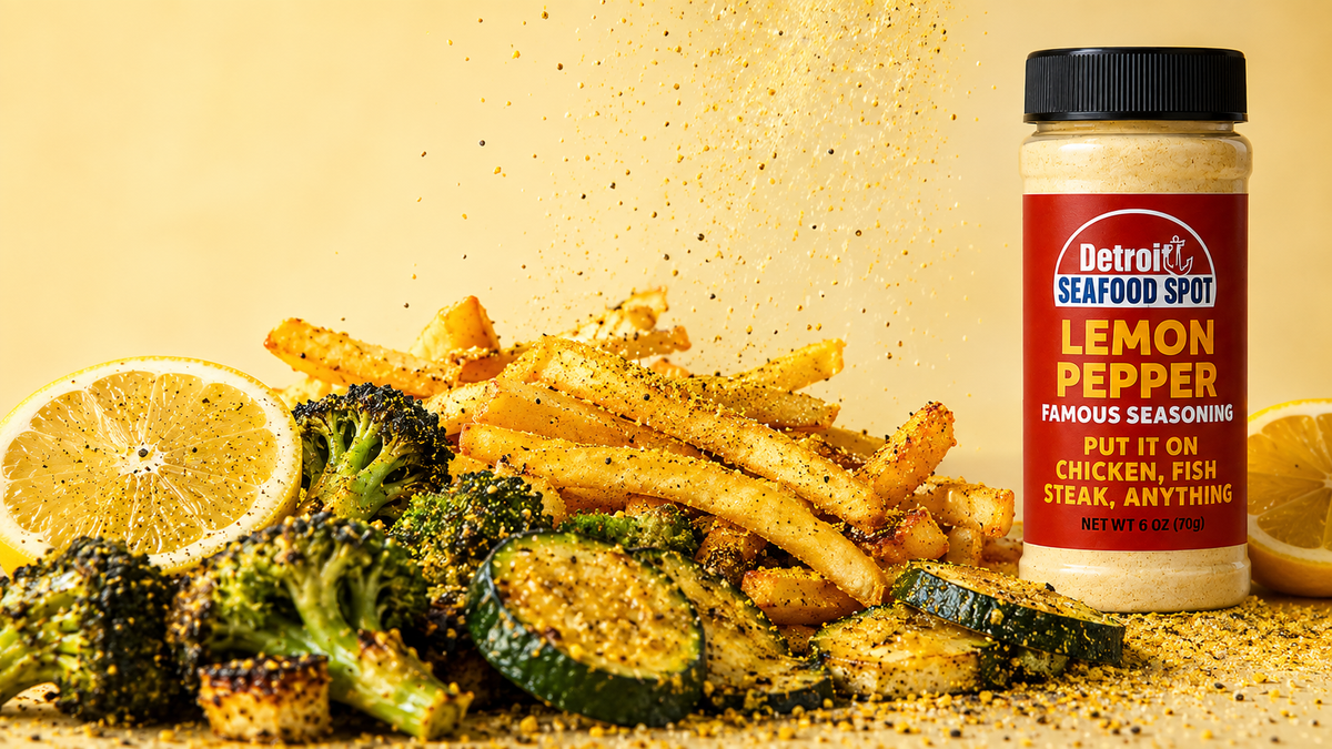 Detroit Seafood Spot Lemon Pepper Seasoning — 1, 3, 4 or 5 Bottles (16 oz / 1 lb Each)