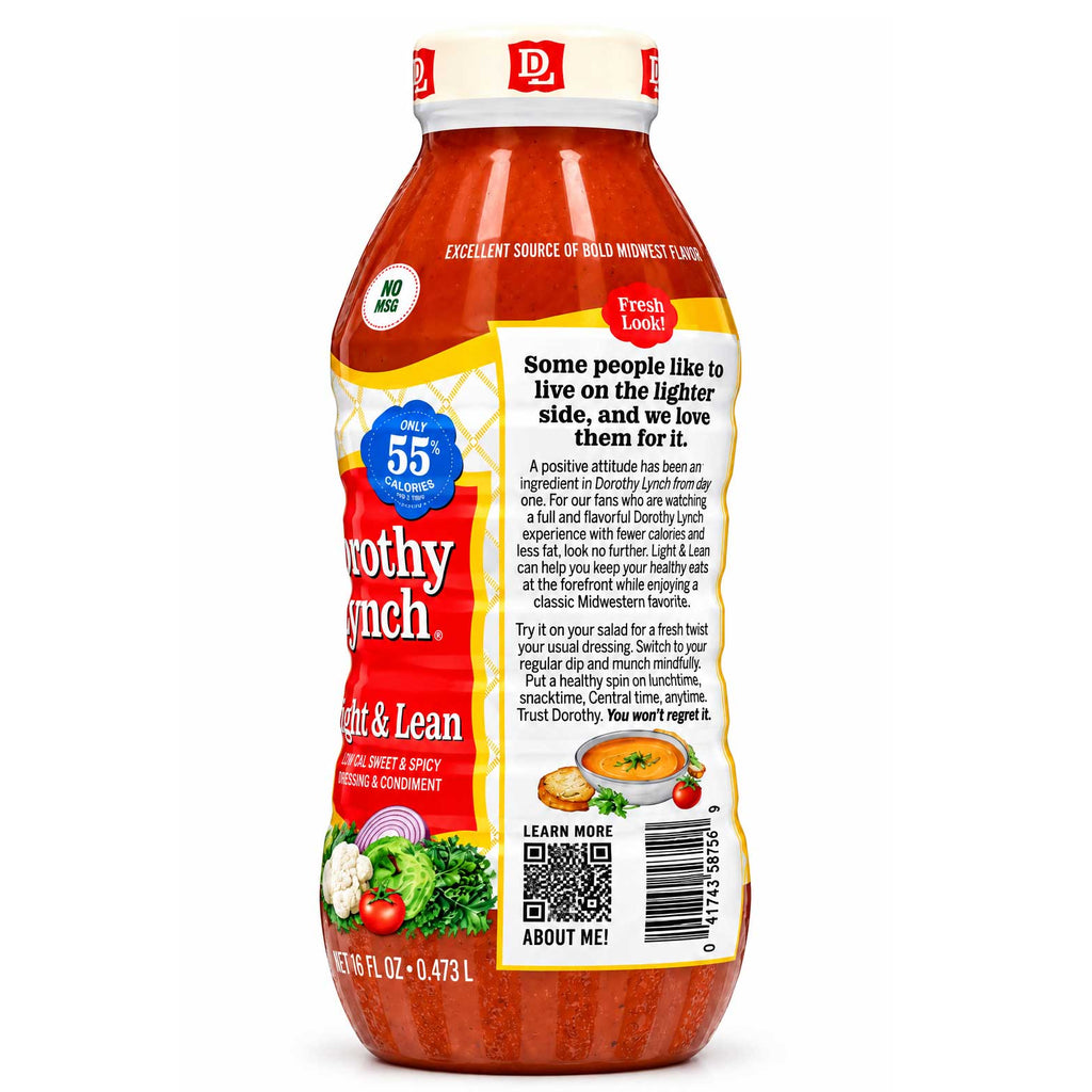 Light and Lean Dorothy Lynch Salad Dressing | Pack of 2 | 16 oz | Gluten Free