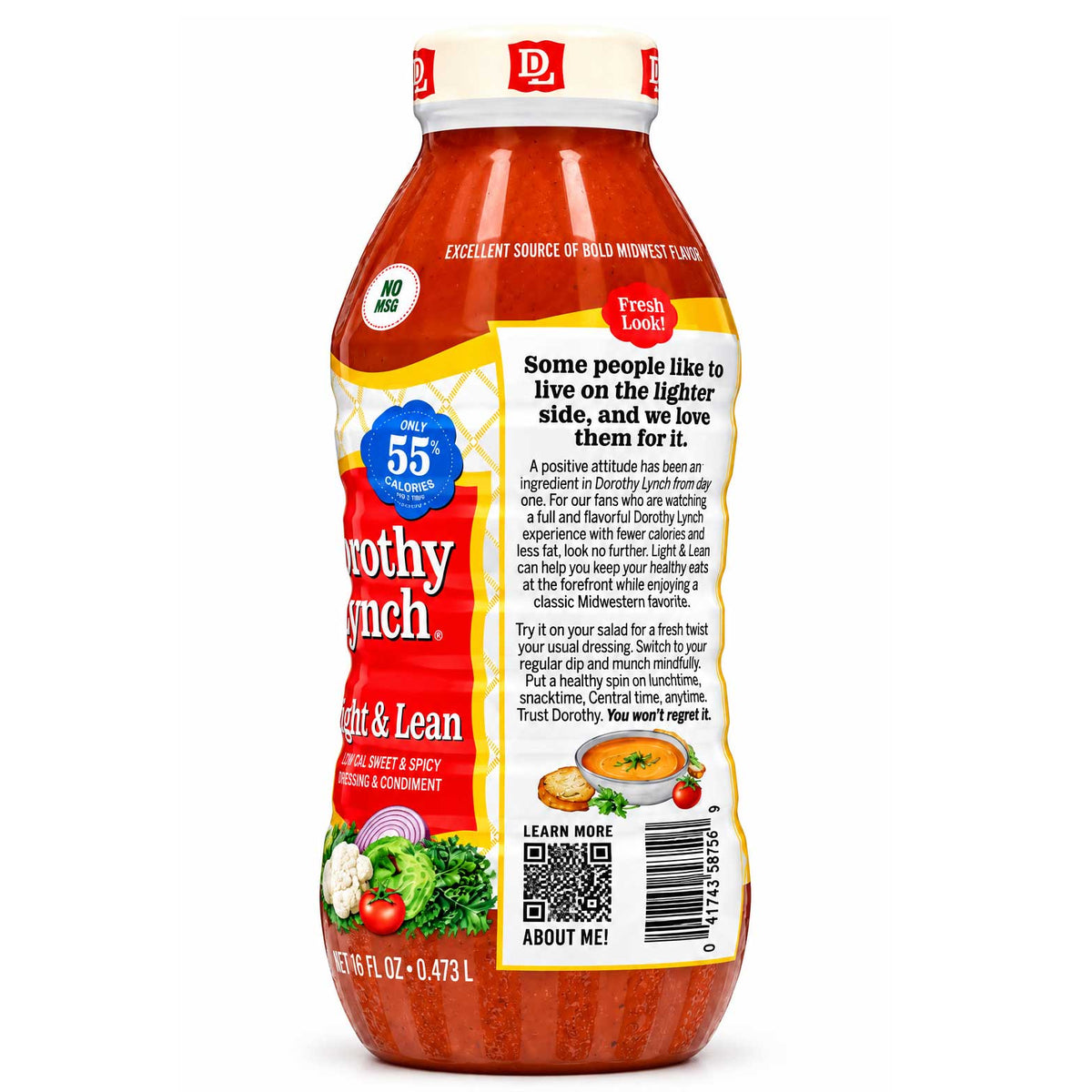 Light and Lean Dorothy Lynch Salad Dressing | Pack of 4 | 16 oz | Gluten Free