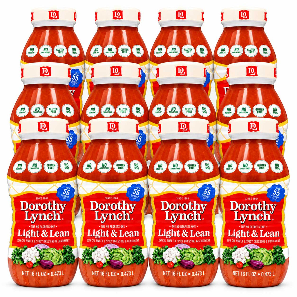 Light and Lean Dorothy Lynch Salad Dressing | Pack of 12 | 16 oz | Gluten Free