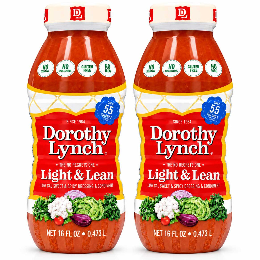 Light and Lean Dorothy Lynch Salad Dressing | Pack of 2 | 16 oz | Gluten Free