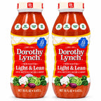 Light and Lean Dorothy Lynch Salad Dressing | Pack of 2 | 16 oz | Gluten Free