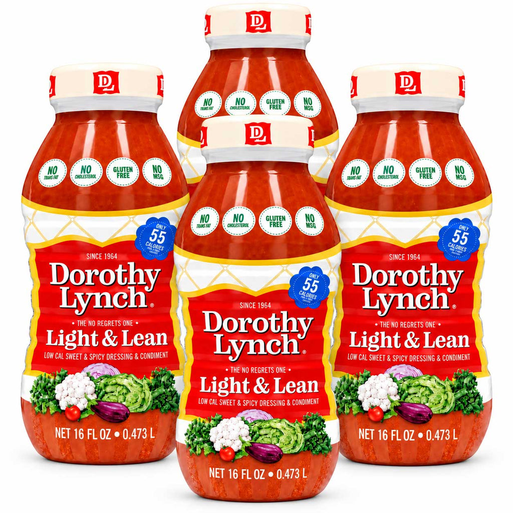 Light and Lean Dorothy Lynch Salad Dressing | Pack of 4 | 16 oz | Gluten Free