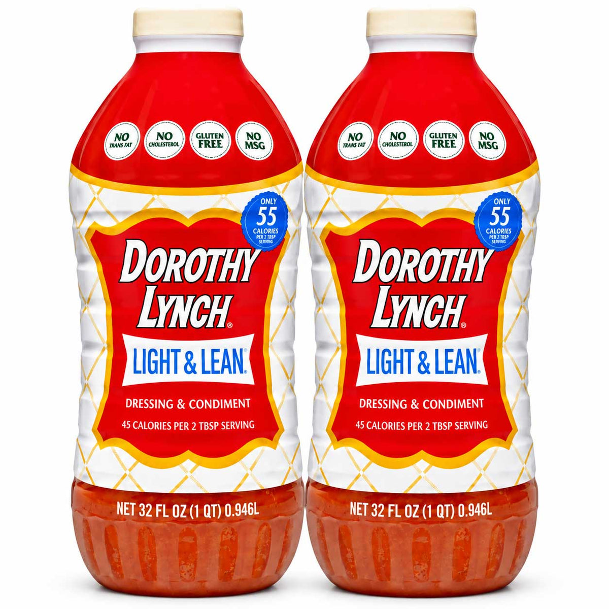 Light and Lean Dorothy Lynch Salad Dressing | Pack of 2 | 32 oz | Gluten Free