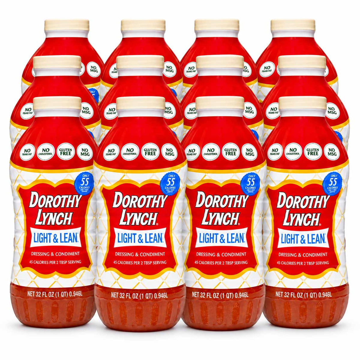 Light and Lean Dorothy Lynch Salad Dressing | Case of 12 | 32 oz | Gluten Free