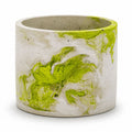 Lime & Gray Concrete Flower Pot | 6" x 4.75" x 4.75" | Color Crete Creations