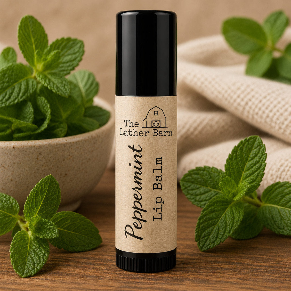 Natural Lip Balm | Peppermint | The Lather Barn