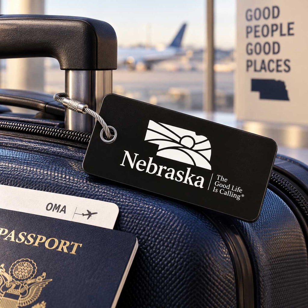 Black Luggage ID Tags | Nebraska Department of Economic Development