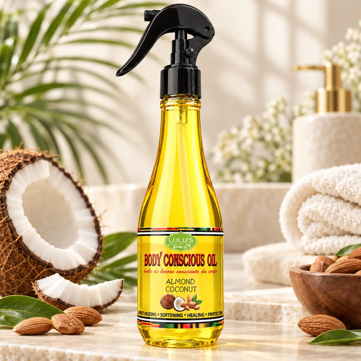 Lulu's Holistics Almond Coconut Moisture-Lock Conditioning Body Oil (8oz)