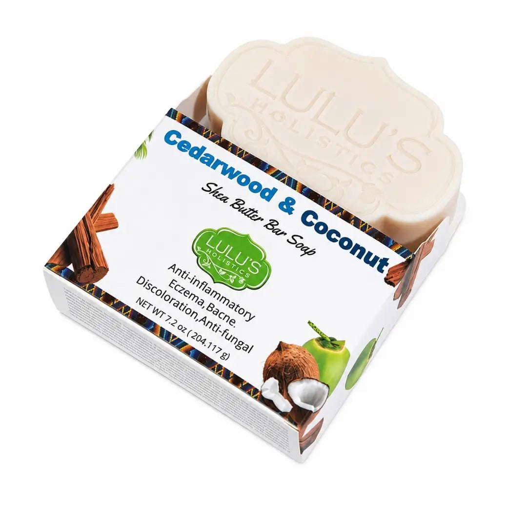 Lulu's Holistics Cedarwood Coconut Shea Butter Bar Soap – Balancing Cleanse