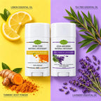 Lulu's Holistics Aluminum-Free Deodorant Duo – Lemon Turmeric + Tea Tree Lavender (2 x 2.65oz)