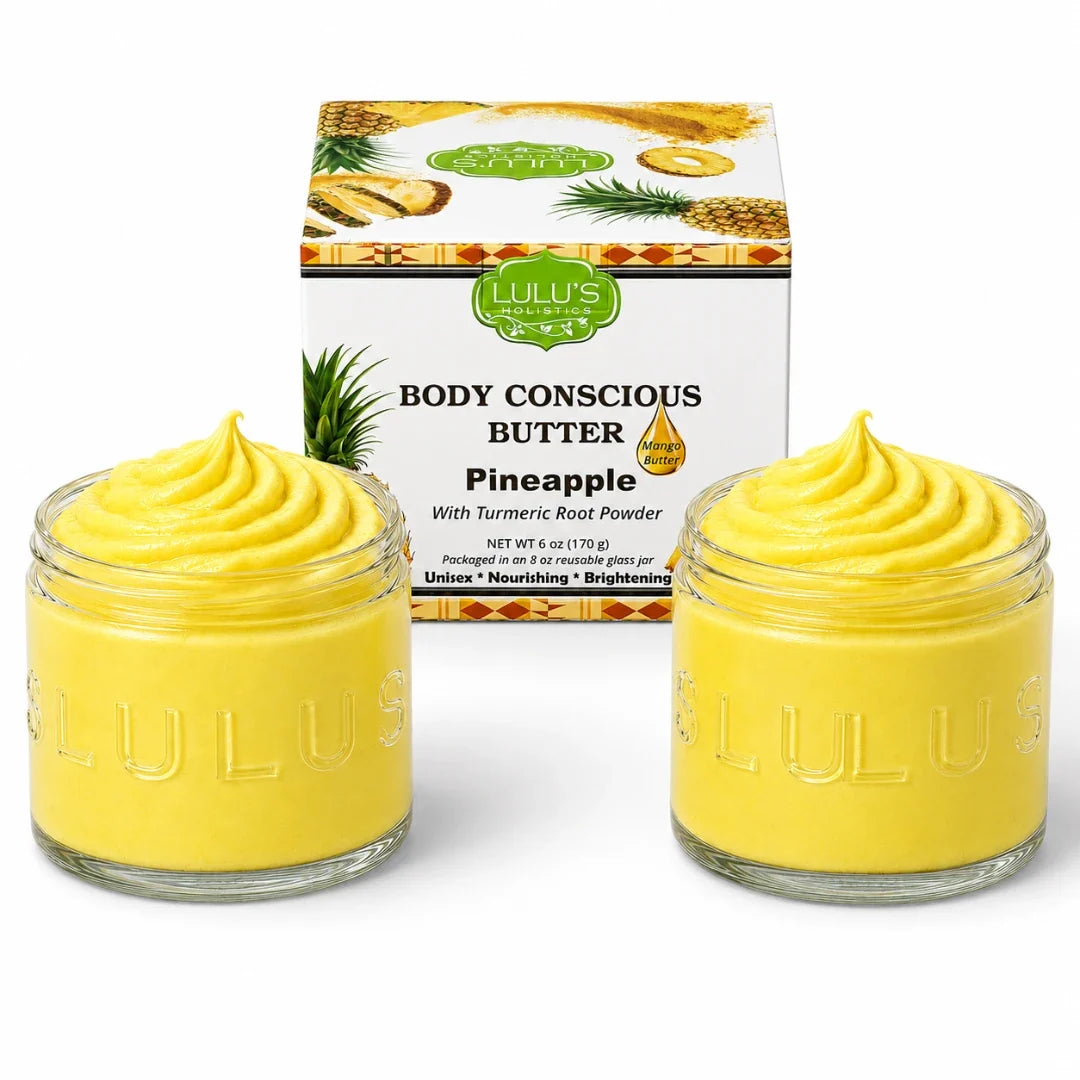 Lulu's Holistics Lavender Glowing Whipped Body Butter with Raw African Yellow Shea Base