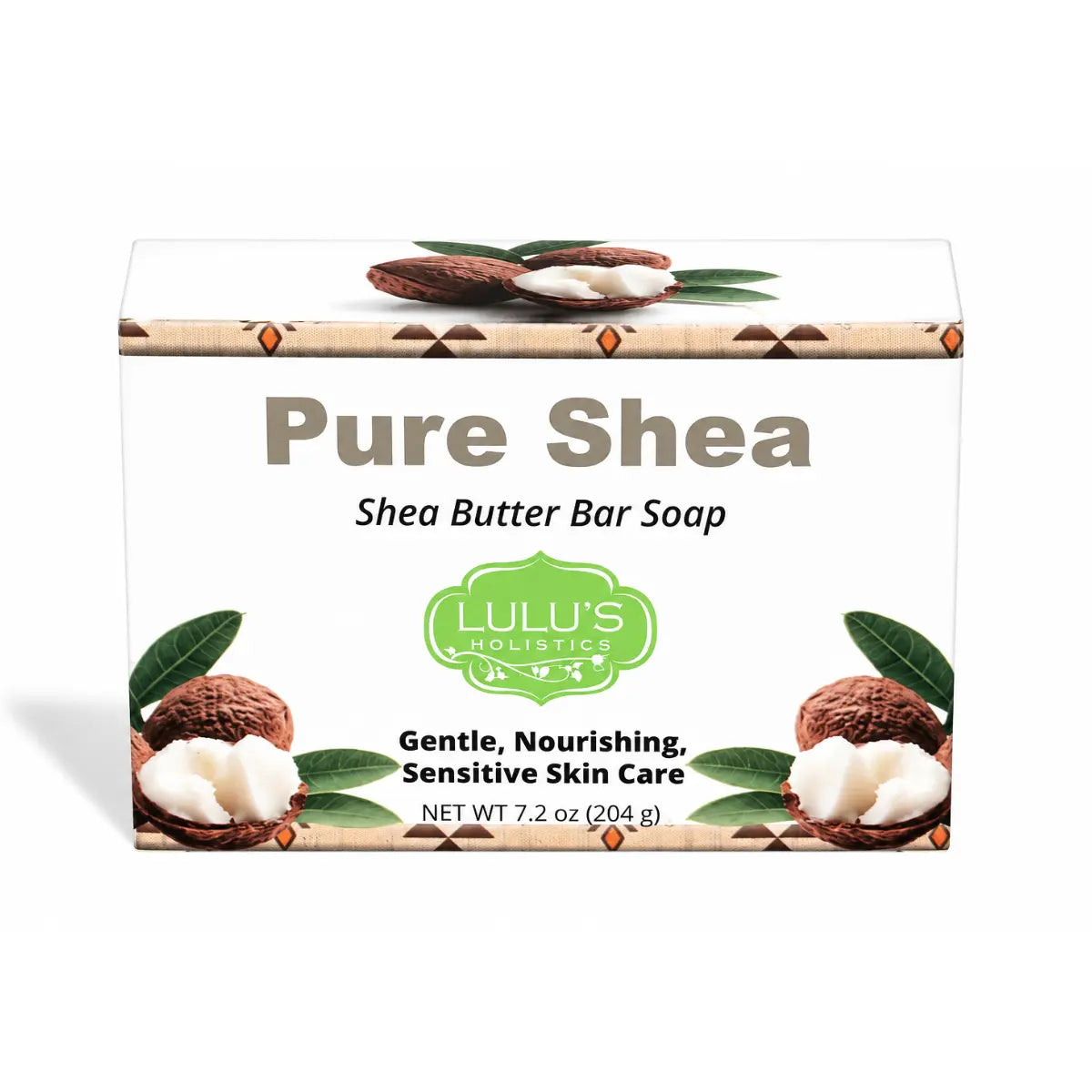 Lulu's Holistics Pure Shea Butter Bar Soap – Fragrance-Free, Gentle & Moisturizing