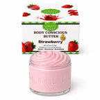 Lulu's Holistics Strawberry & Dragon Fruit Whipped Mango Body Butter – Gentle Exfoliation & Deep Moisture