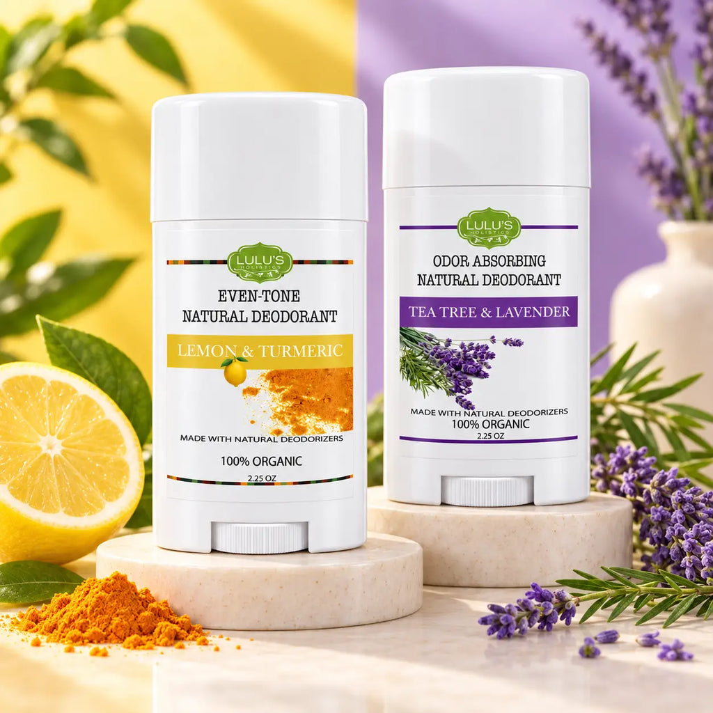 Lulu's Holistics Aluminum-Free Deodorant Duo – Lemon Turmeric + Tea Tree Lavender (2 x 2.65oz)