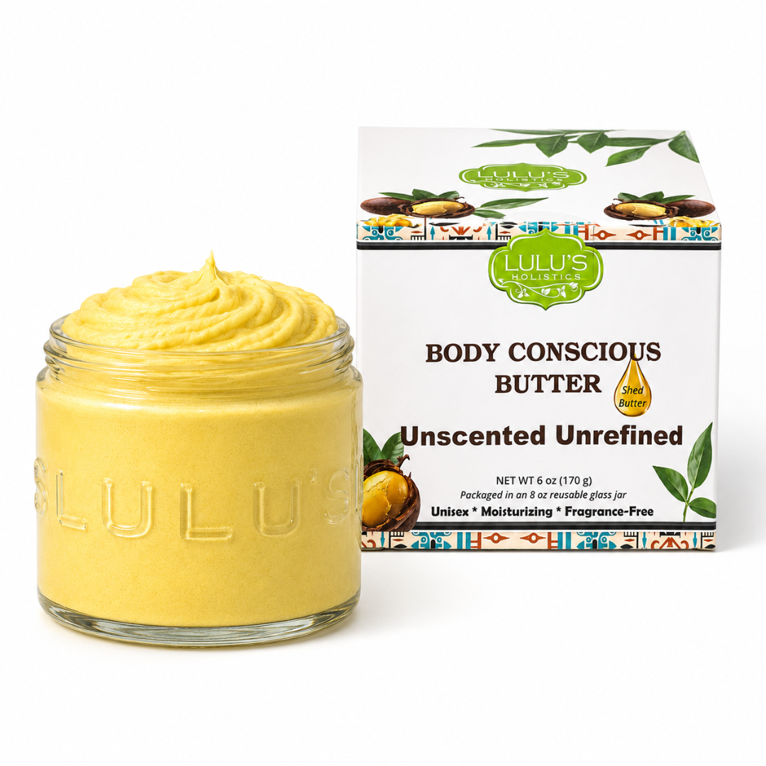 Lulu's Holistics 100% Raw African Unrefined Yellow Shea Butter – Pure, Natural Moisture