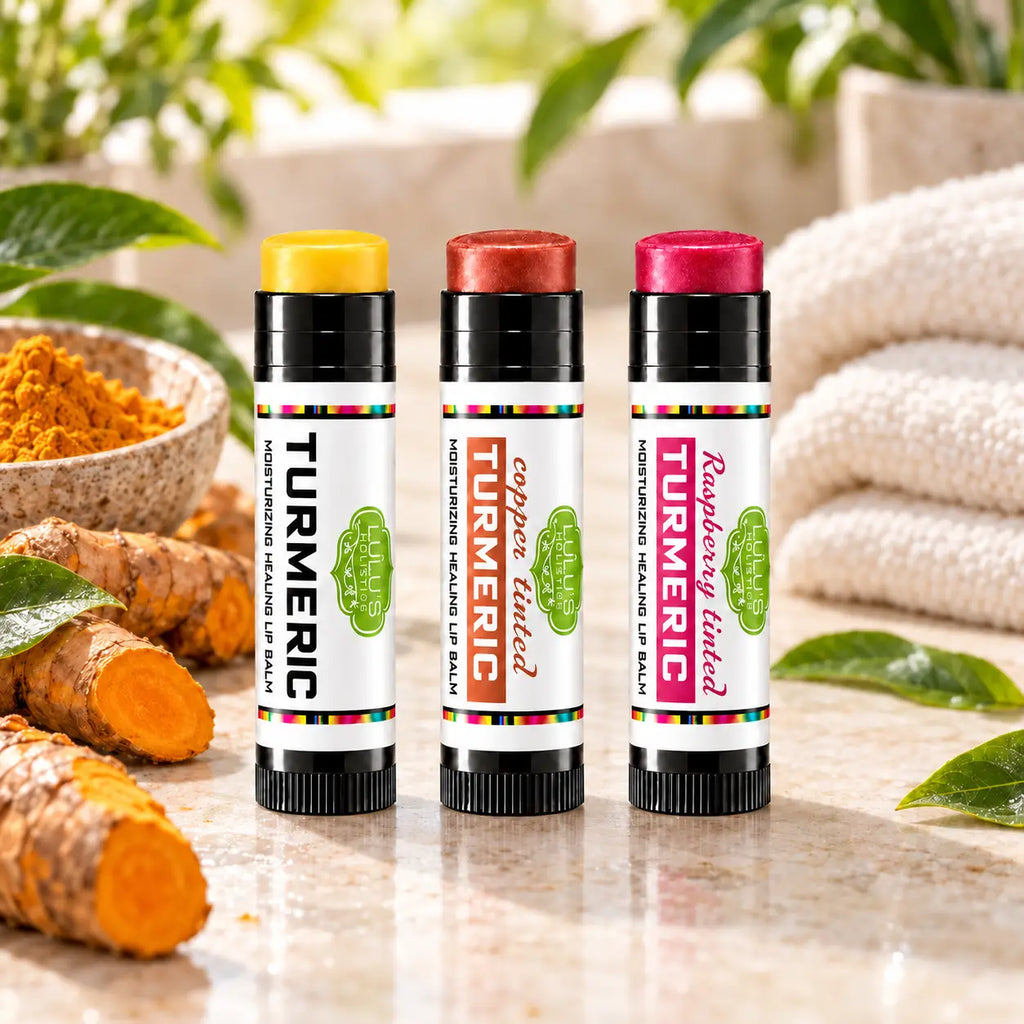 Lulu's Holistics Turmeric Moisture-Lock Conditioning Lip Balm Variety 3-Pack Bundle