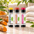 Lulu's Holistics Turmeric Moisture-Lock Conditioning Lip Balm Variety 3-Pack Bundle