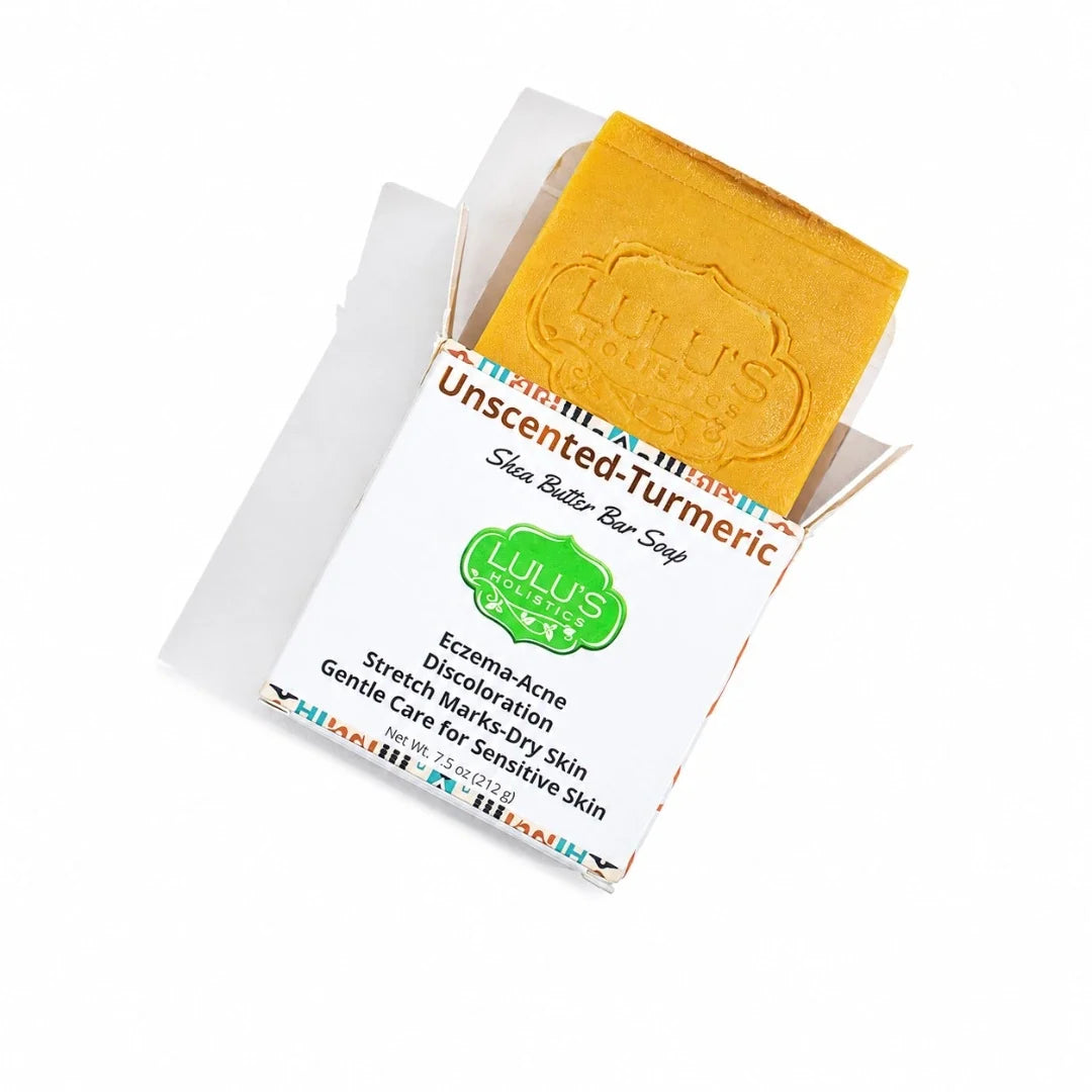 Lulu's Holistics Pure Shea Butter Bar Soap – Fragrance-Free, Gentle & Moisturizing