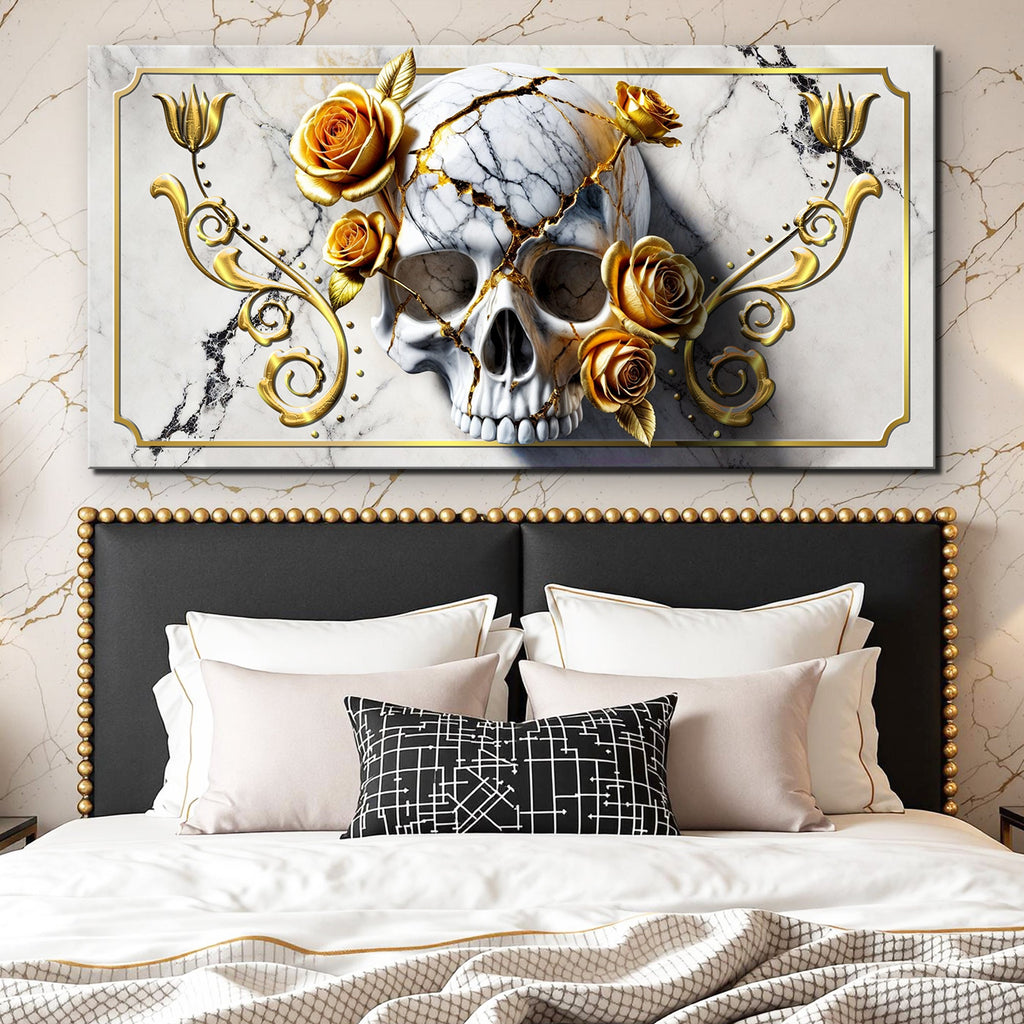 Rose and Skull Wall Art