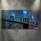 Brooklyn Bridge Night View Canvas Wall Art