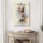 Pet Memorial Watercolor Portrait Sign II