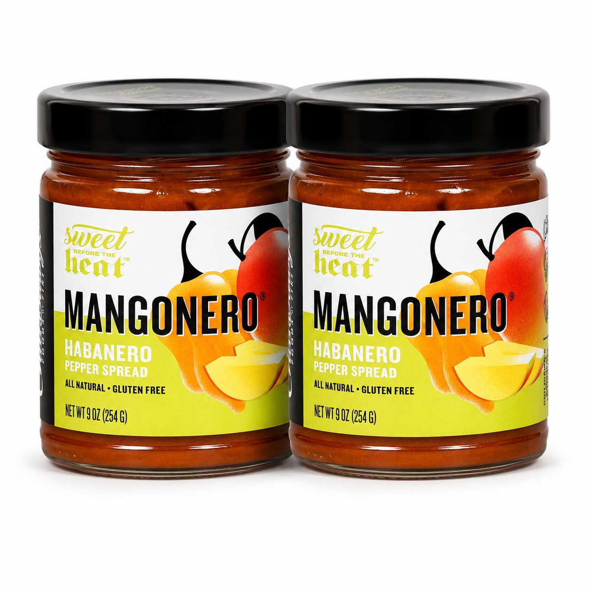 Mangonero Pepper Spread | Pack of 2 | 9 oz | Gluten Free | Chili Dawg's Foods of Fire