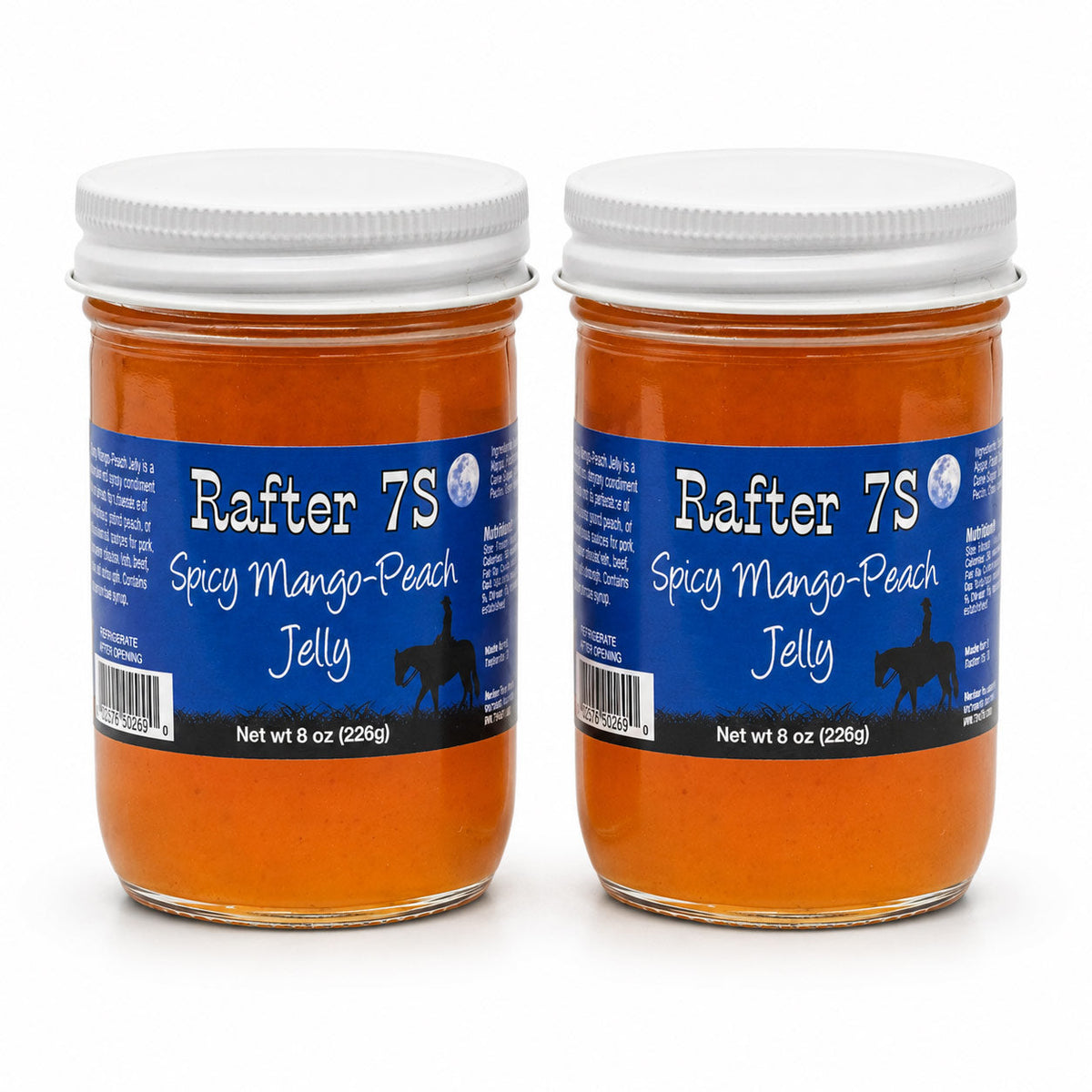 Spicy Mango-Peach Jelly | Pack of 2 | 8 oz | Rafter 7S
