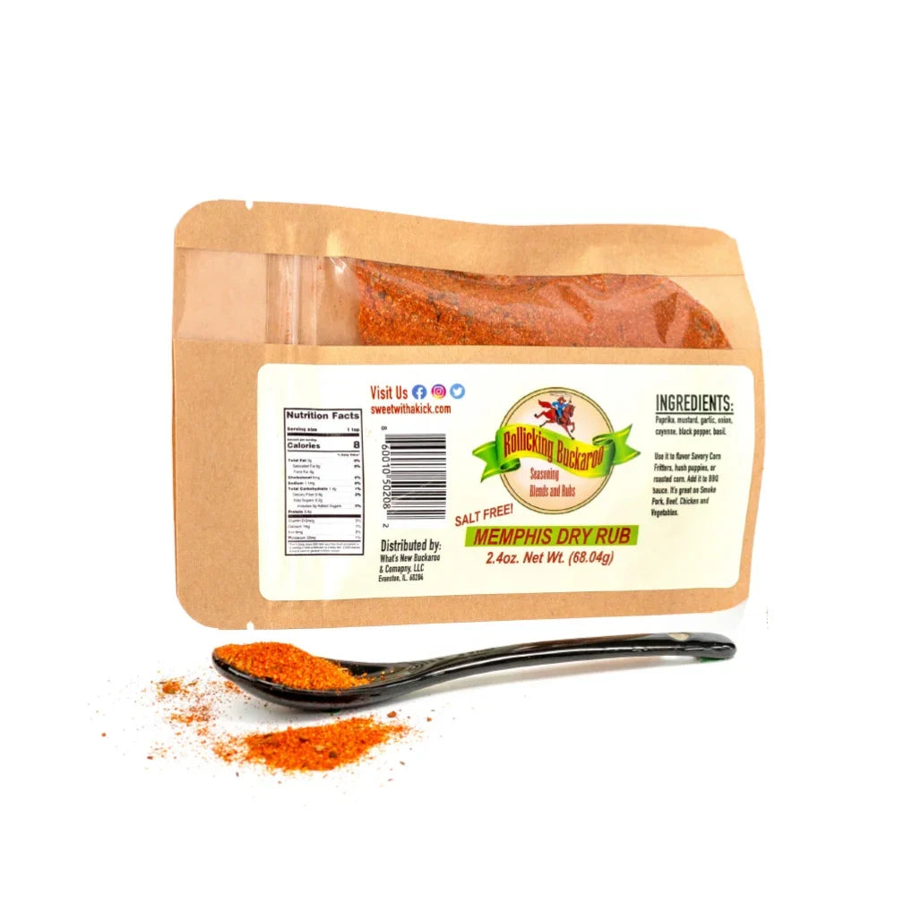 Memphis Dry Rub (Salt-Free and Hot) Seasoning Blend