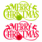 Merry Christmas Magnetic Plaque | 5.5" x 3" | Multiple Color Options | Glowing Creation