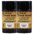 Aluminum-Free Midnight Moon Beef Tallow Deodorant | Pack of 2 | 2.75 oz | Wild Ass Soap