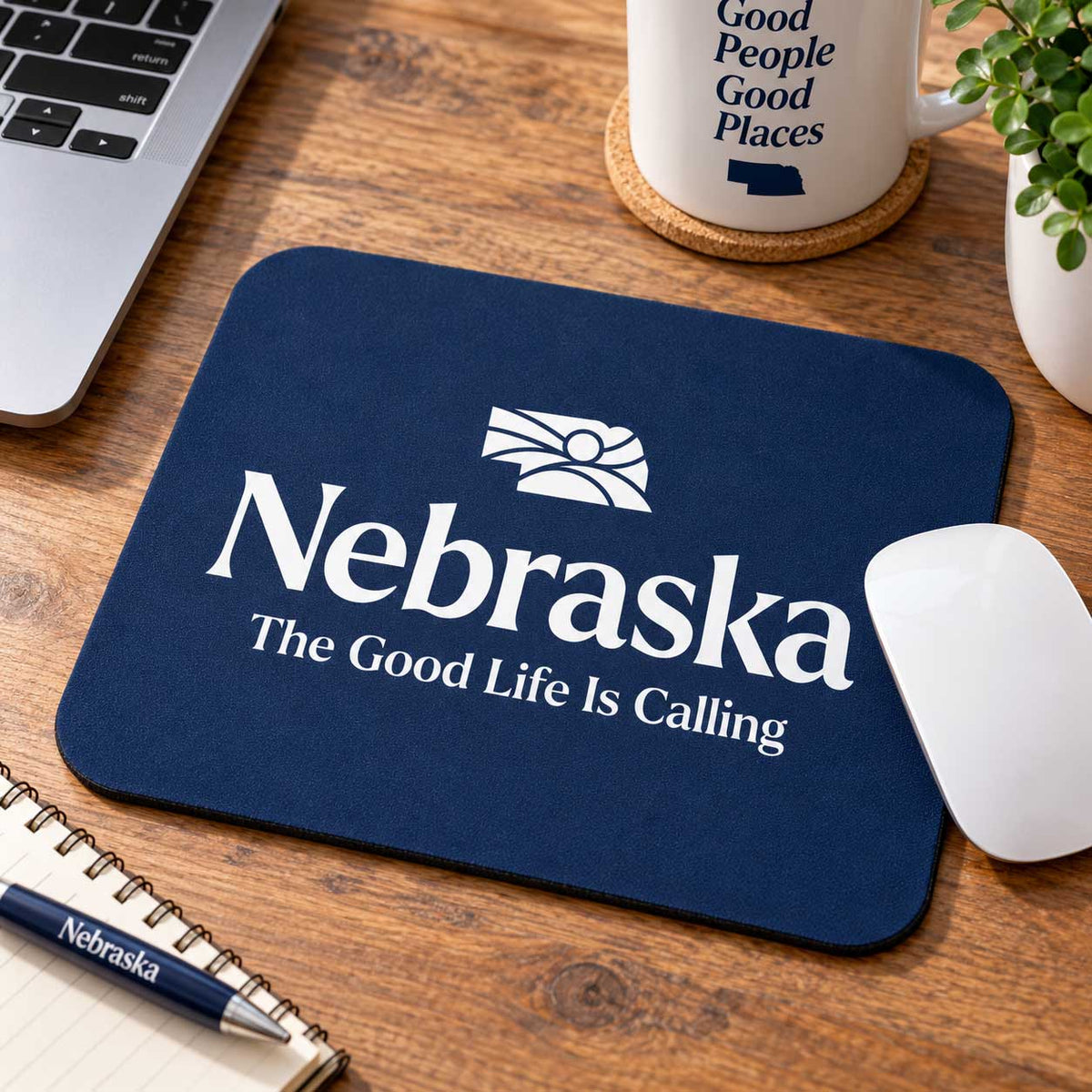 Nebraska Mouse Pad | Navy | Nebraska Department of Economic Development