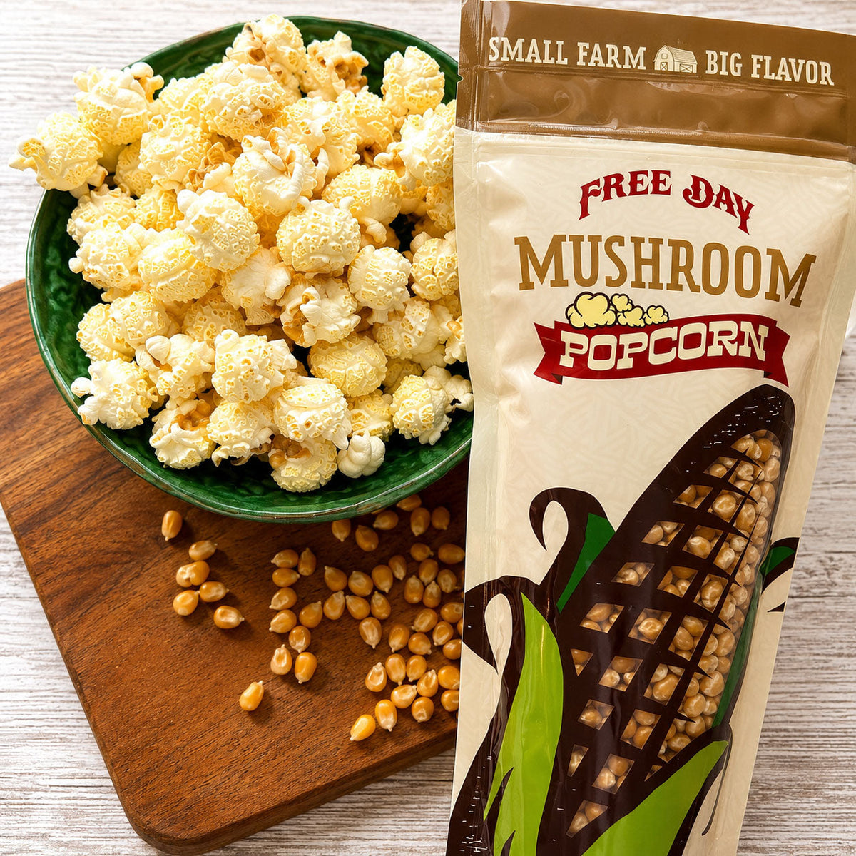 Mushroom Un-Popped Popcorn | 1 lb | Non-GMO | Free Day Popcorn