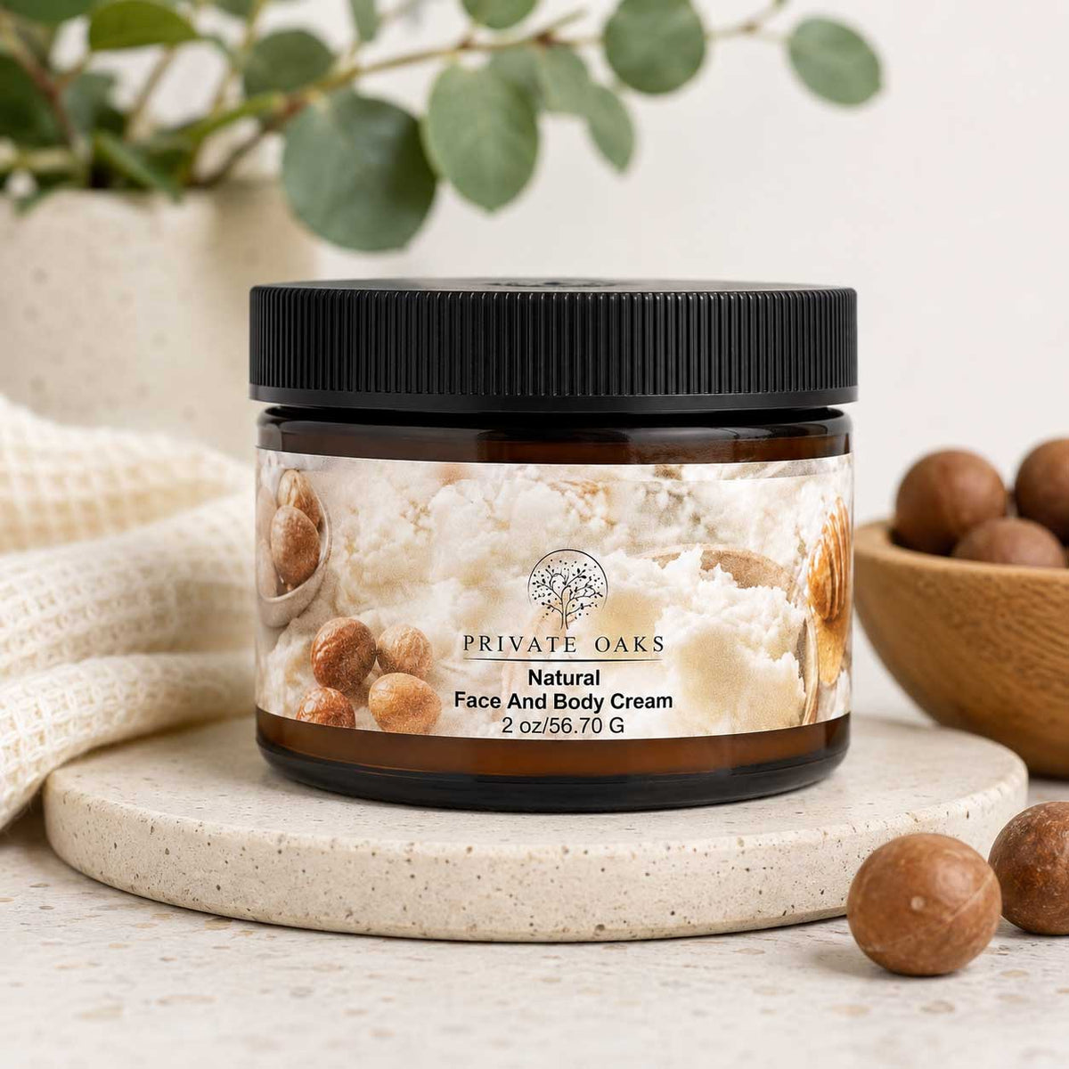 Natural Face & Body Cream | 2 oz | Multiple Skin Types | Private Oaks Soap Co.