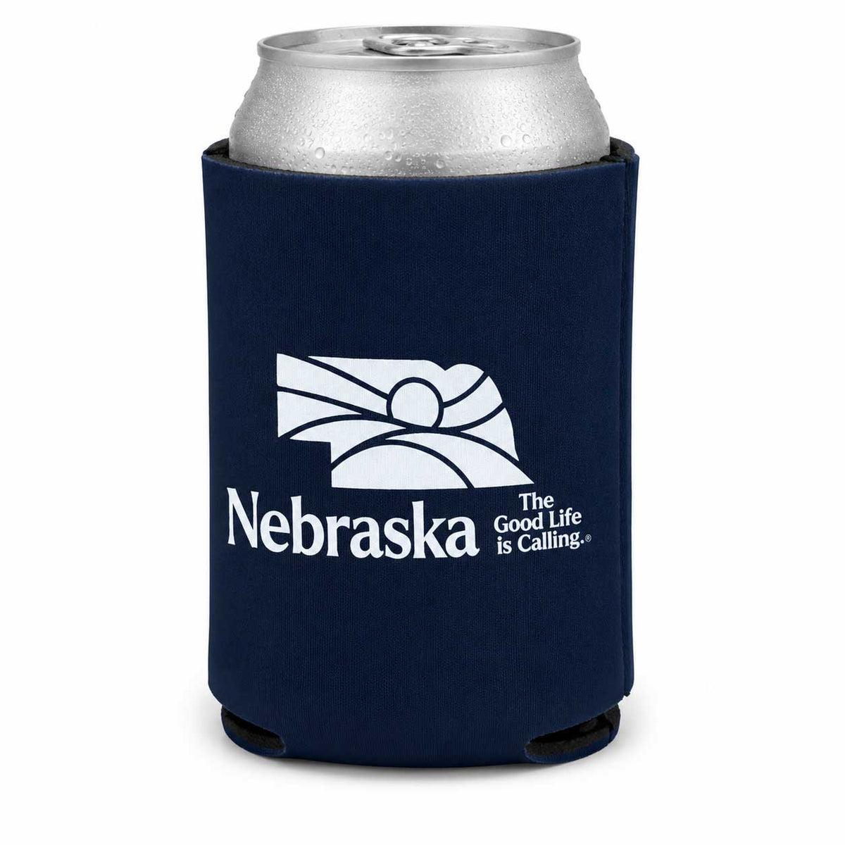 The Good Life is Calling Navy Koozie | Nebraska Department of Economic Development