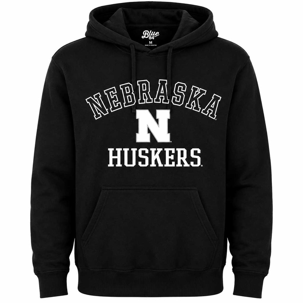 Youth Nebraska Husker Black Hoodie | Multiple Sizes | Blue 84