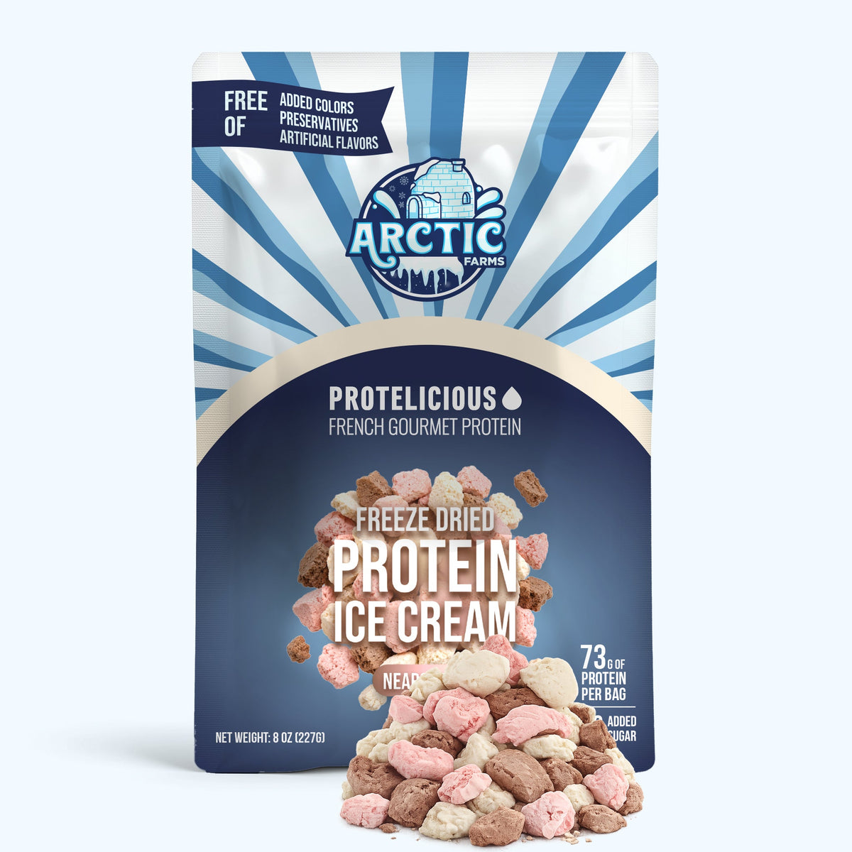 Freeze‑Dried Protein Ice Cream (Zero Added Sugar) — Neapolitan