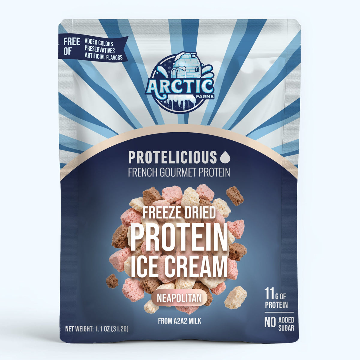 Freeze‑Dried Protein Ice Cream (Zero Added Sugar) — Neapolitan
