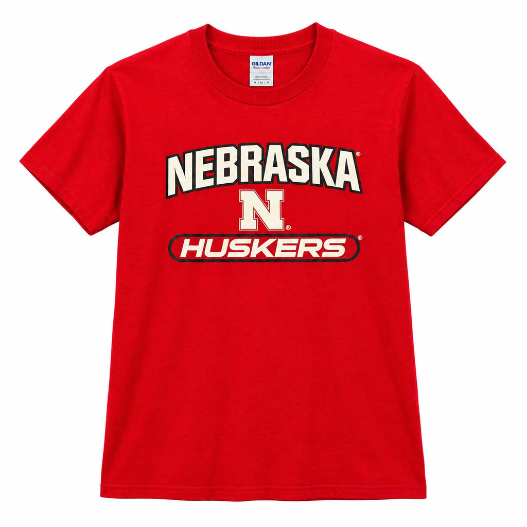 Youth Nebraska N Huskers Tee | Red | Multiple Sizes | Lou's Sporting Goods | 22N9YT