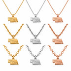 Nebraska Necklace | Multiple Chains & Colors | Lux by Leslie