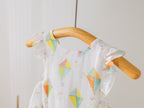 Reach for the Sky Organic Muslin Bubble Romper
