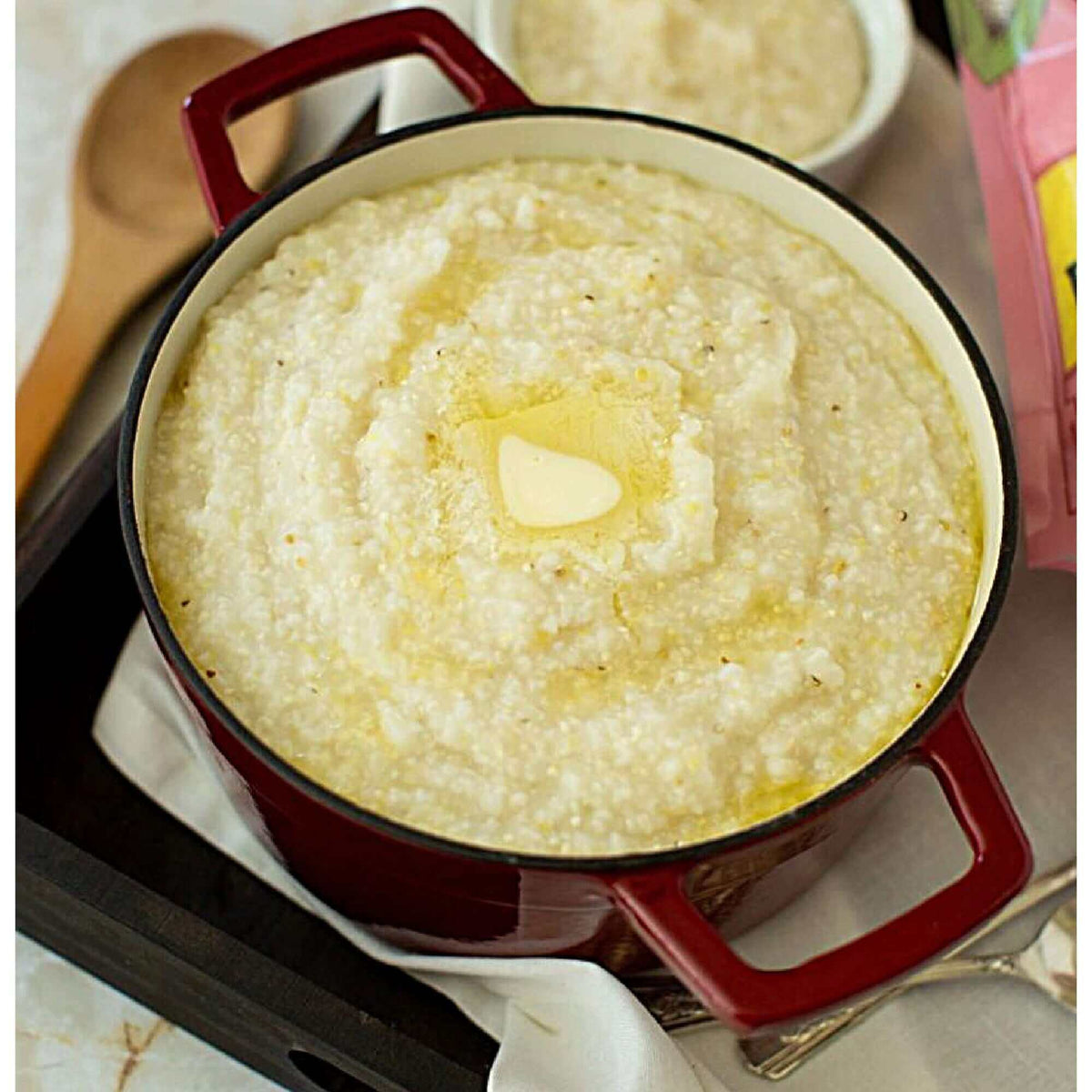 Old School Brand Non-GMO Stone Ground White Unbleached Grits