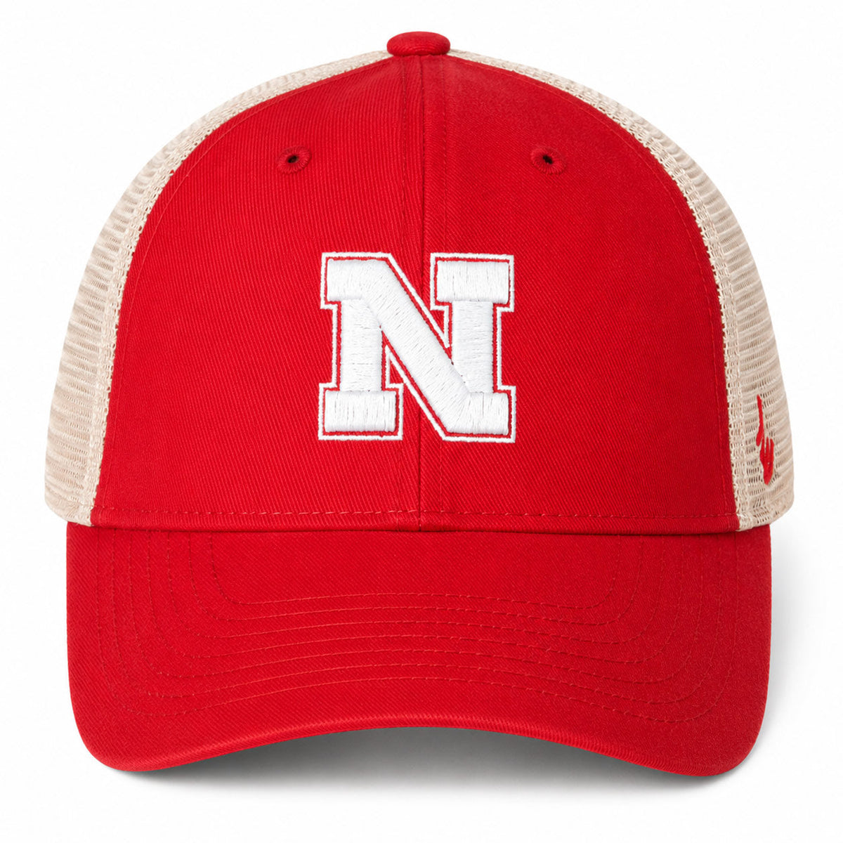 Nebraska "N" Red Adjustable Trucker Hat | Blue 84
