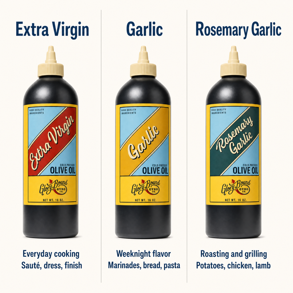 Glory Bound Complete Trio — All 3 Olive Oils, 16 oz each